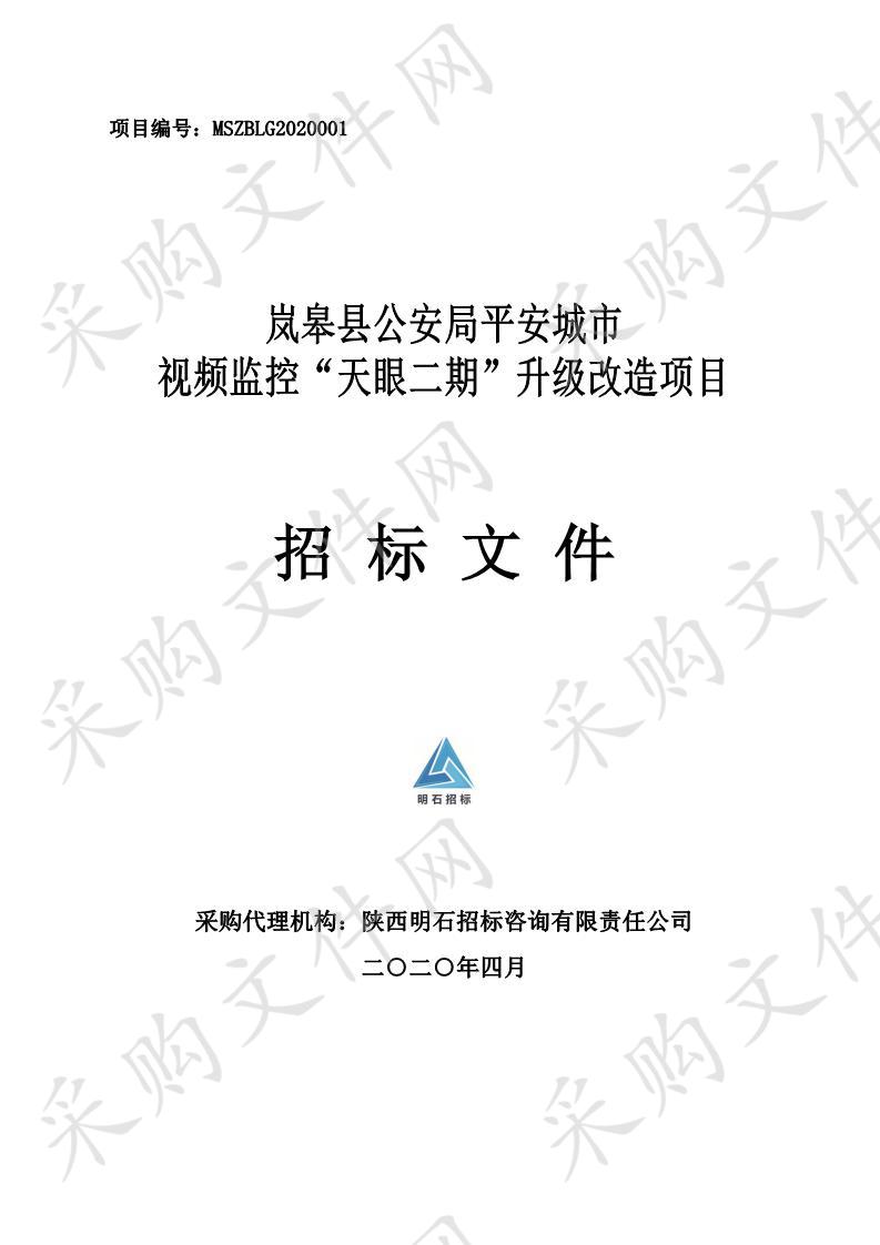 岚皋县公安局平安城市视频监控“天眼二期”升级改造项目