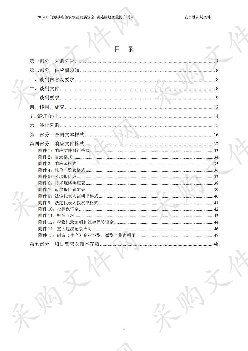 2019年门源县省级农牧业发展资金-实施耕地质量提升项目