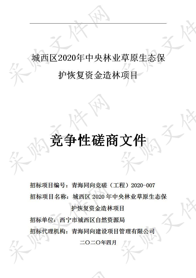 城西区2020年中央林业草原生态保护恢复资金造林项目