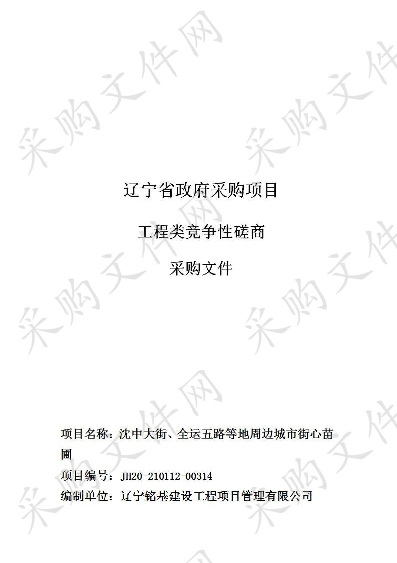 沈中大街、全运五路等地周边城市街心苗圃