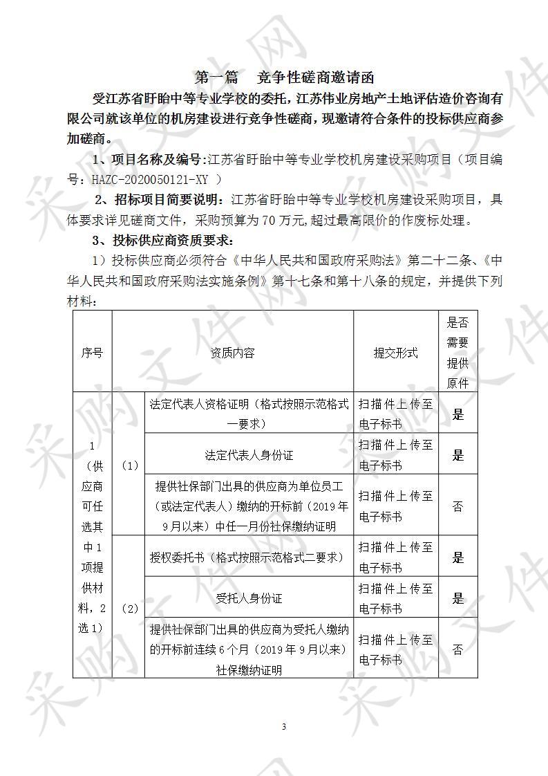 江苏省盱眙中等专业学校机房建设采购项目