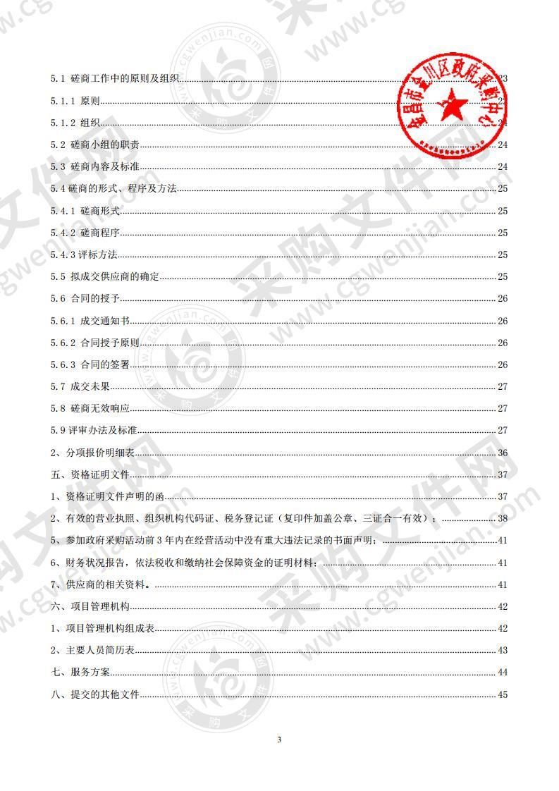 金川区水务局2020年度山洪灾害防治采购项目