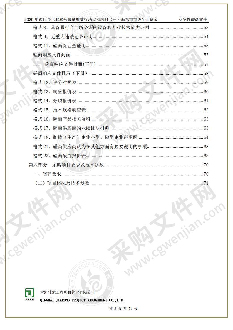 2020年循化县化肥农药减量增效行动试点项目（三）海东市市级配套资金