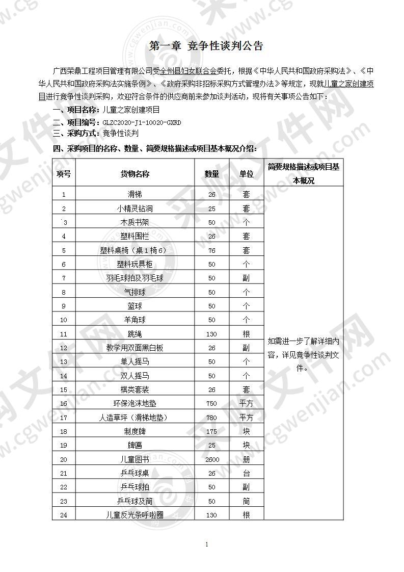 儿童之家创建项目