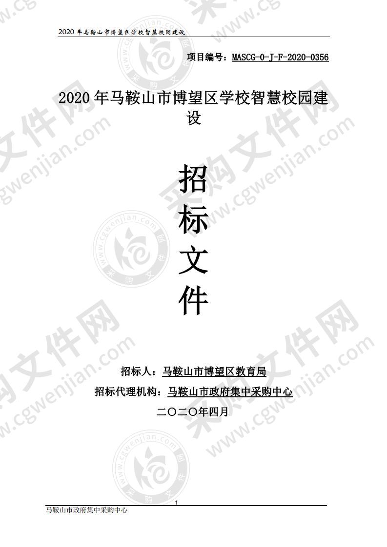 2020年马鞍山市博望区学校智慧校园建设