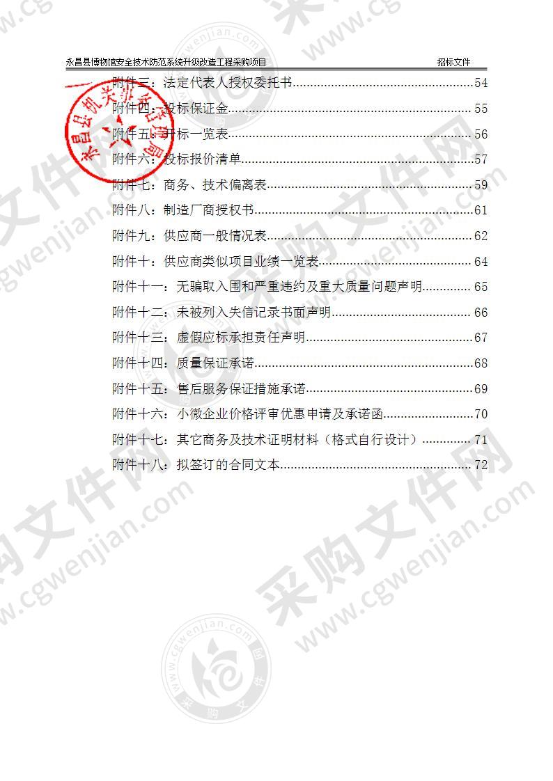 永昌县博物馆安全技术防范系统升级改造工程采购项目