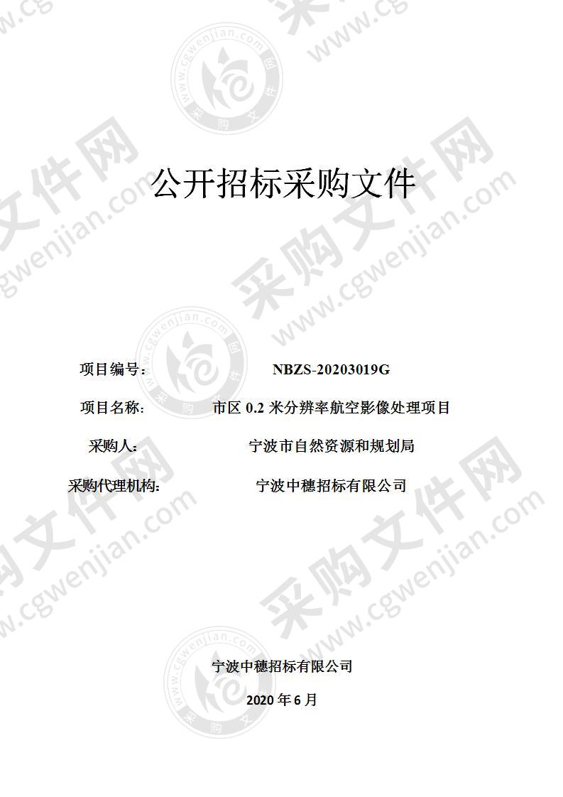 市区0.2米分辨率航空影像处理项目