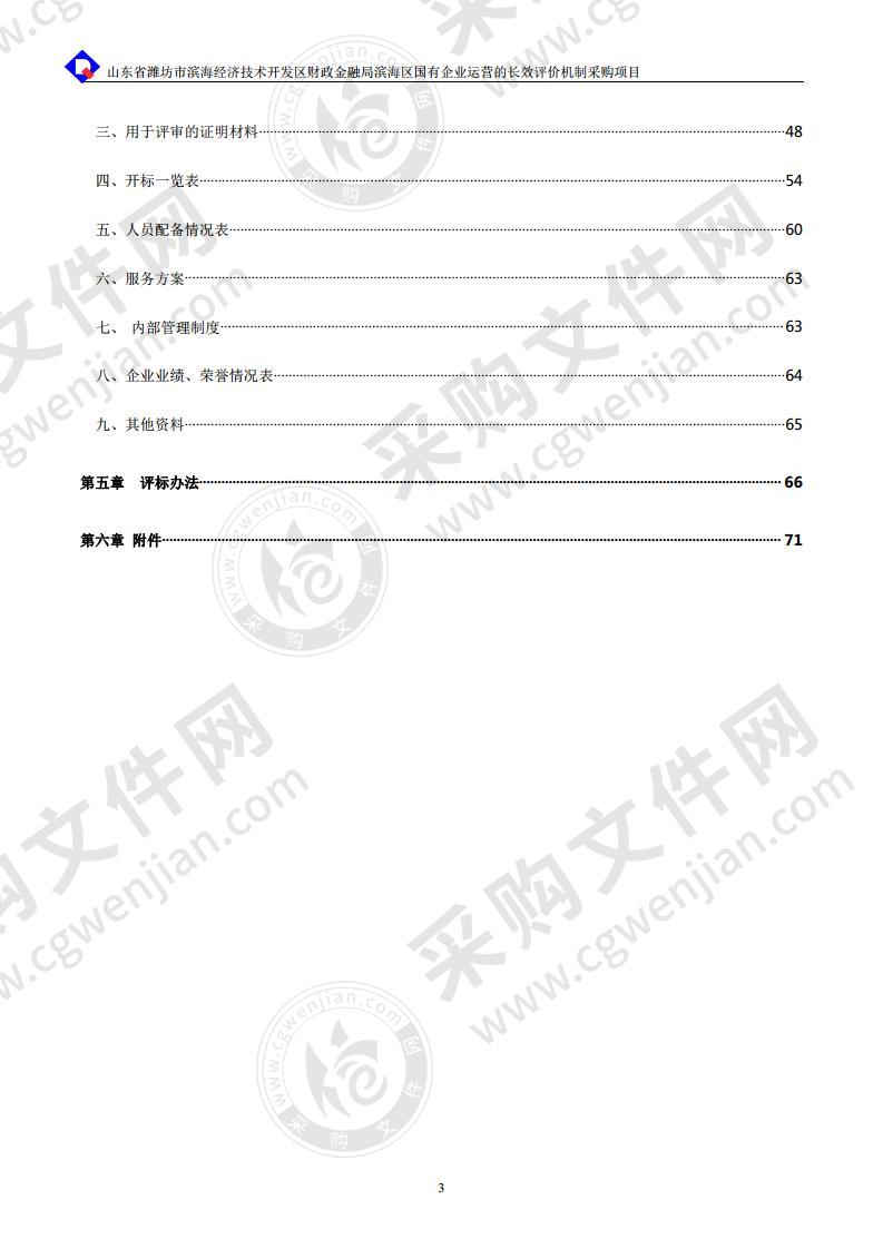 山东省潍坊市滨海经济技术开发区财政金融局滨海区国有企业运营的长效评价机制采购项目