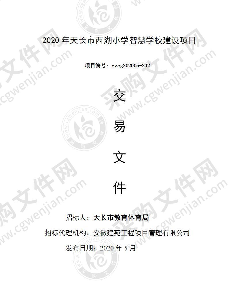 2020年天长市西湖小学智慧学校建设项目