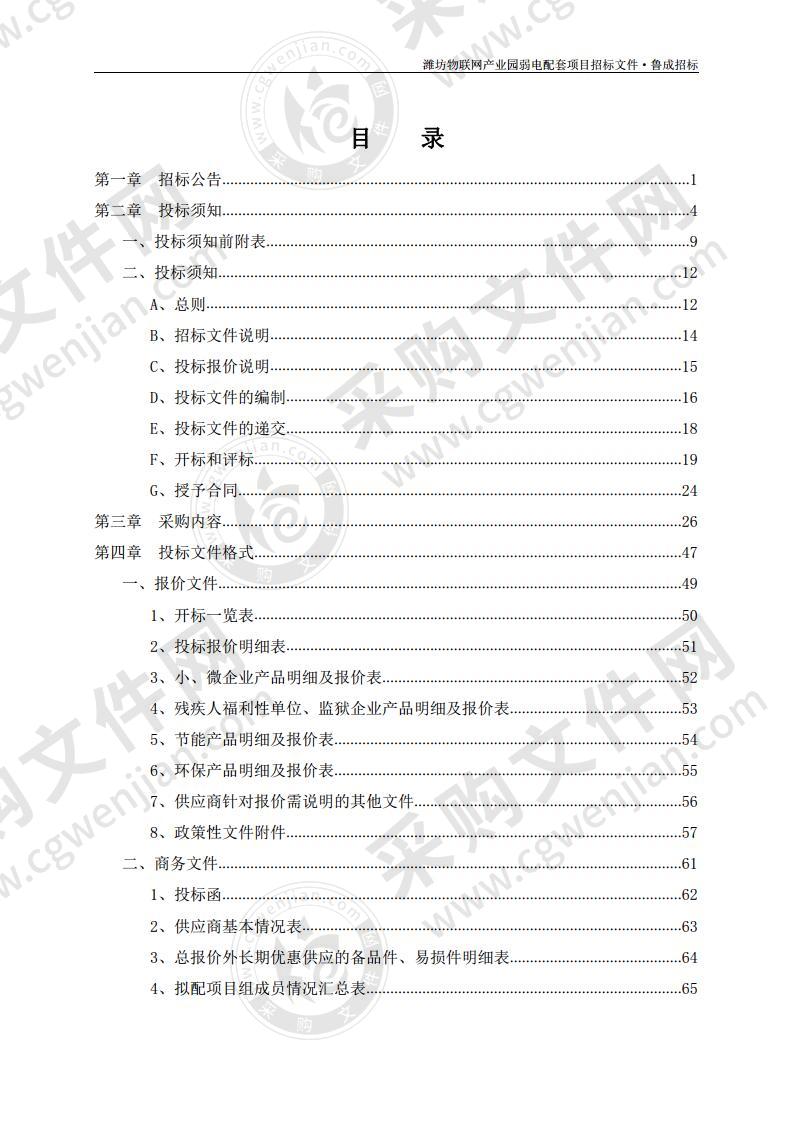 潍坊物联网产业园弱电配套项目