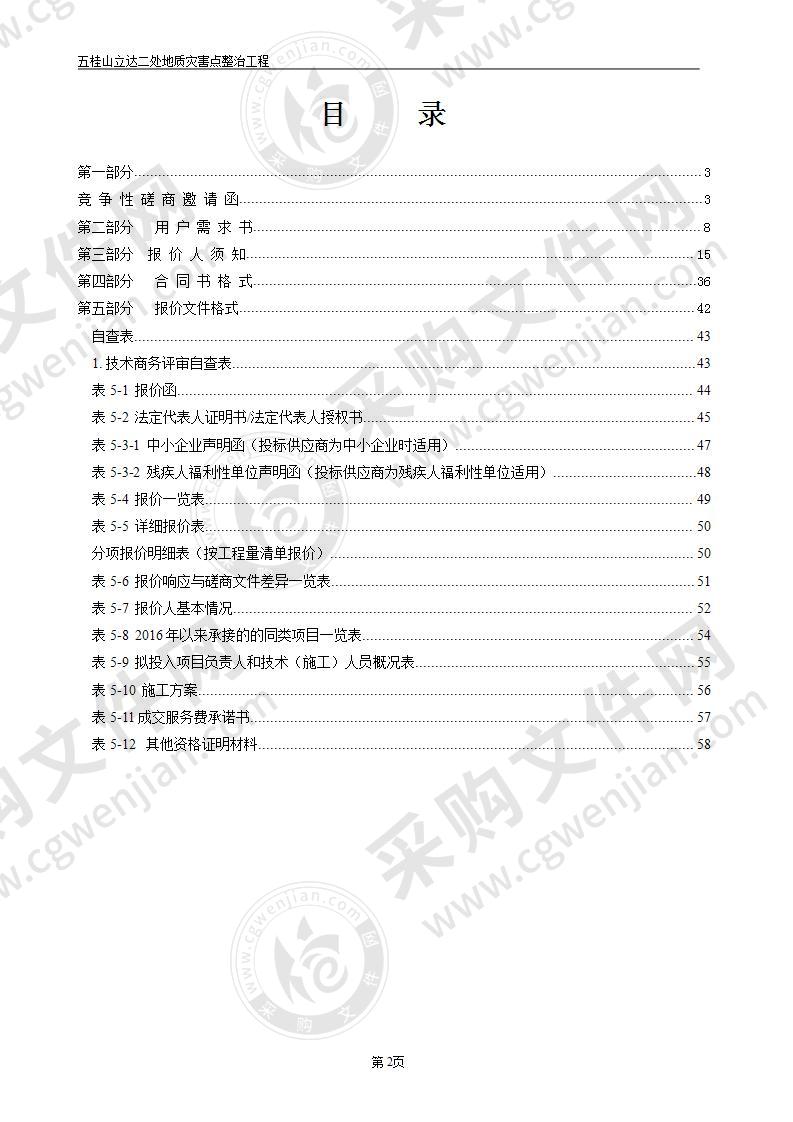 五桂山立达二处地质灾害点整治工程