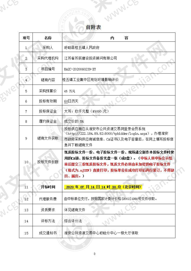 桂五镇工业集中区规划环境影响评价项目