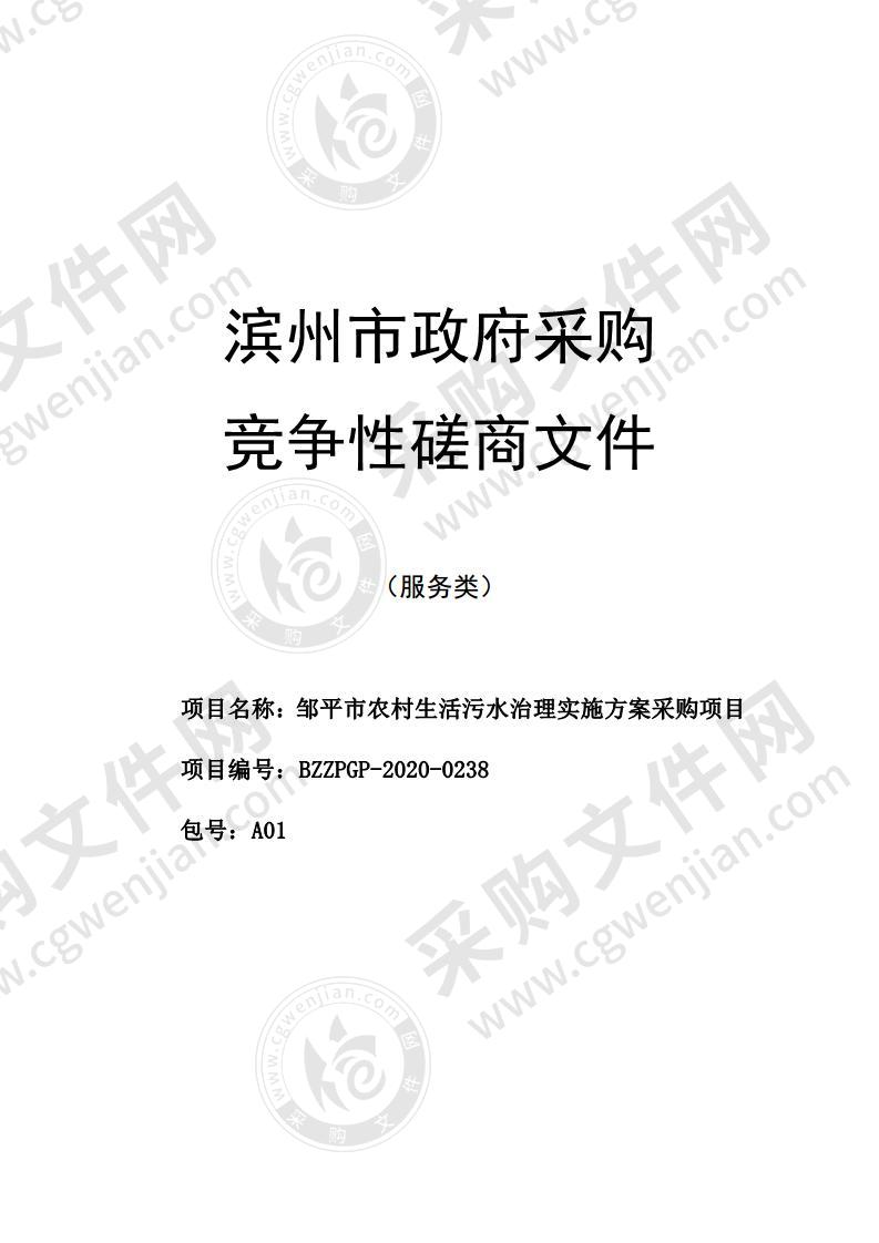 邹平市农村生活污水治理实施方案采购项目