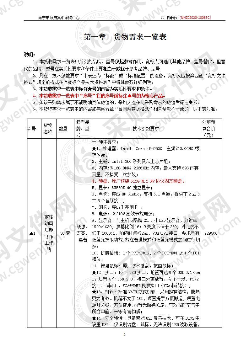 南宁市第六职业技术学校定格动画实训室设备采购