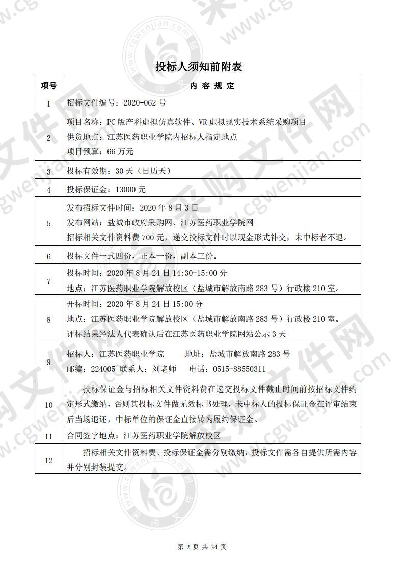 PC版产科虚拟仿真软件、VR虚拟现实技术系统采购项目