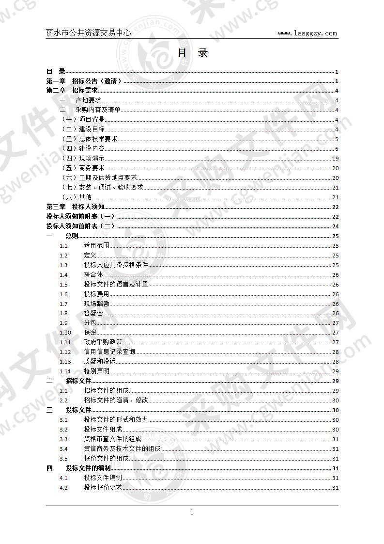 丽水市国土空间规划“一张图”实施监督信息系统项目