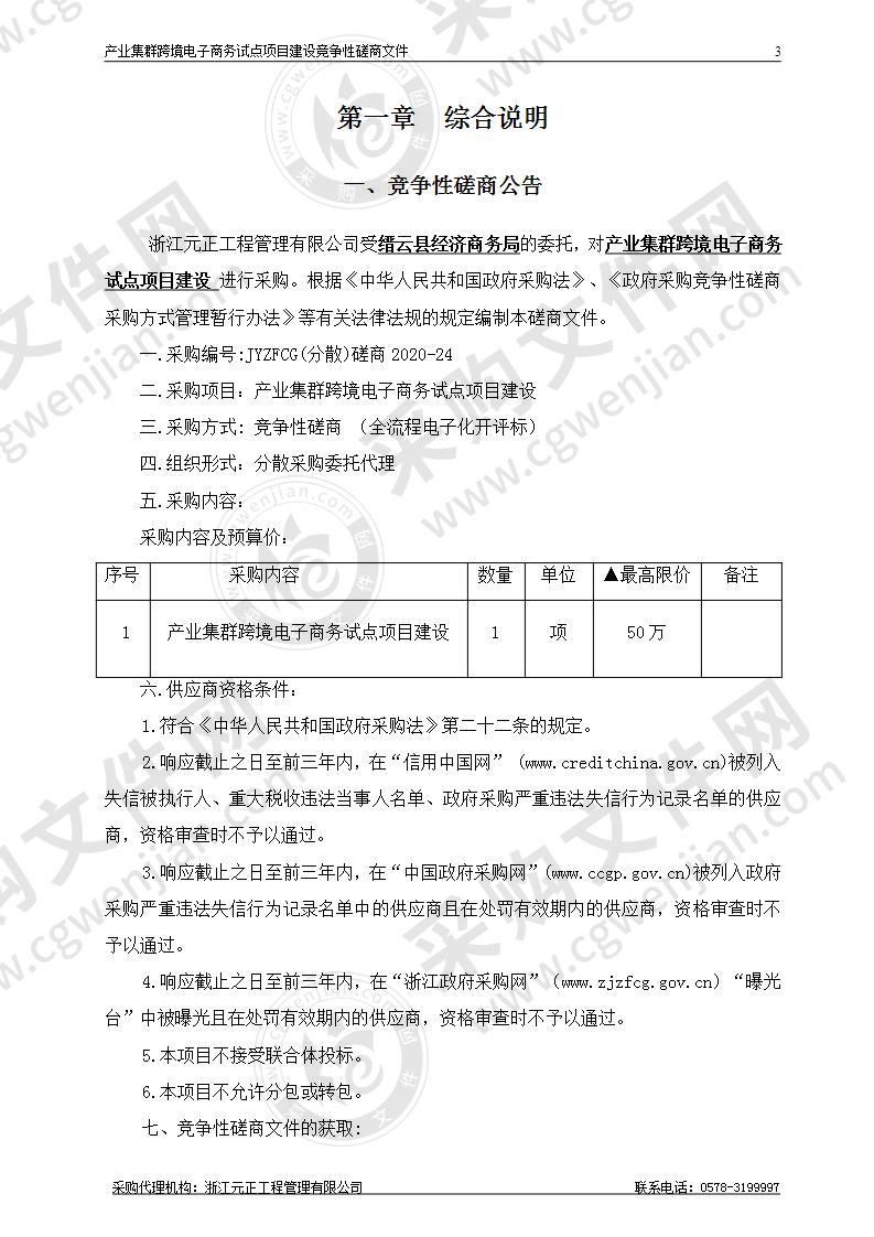 产业集群跨境电子商务试点项目建设