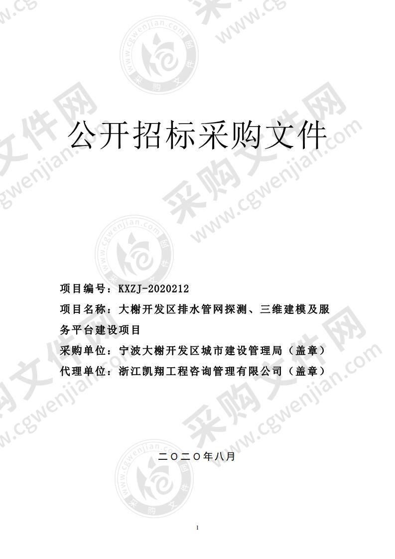 大榭开发区排水管网探测、三维建模及服务平台建设项目