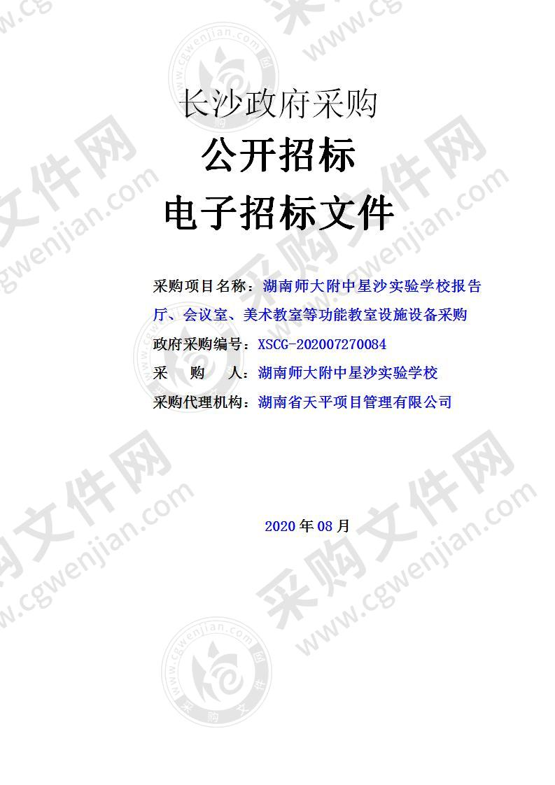 报告厅、会议室、美术教室等功能教室设施设备采购项目