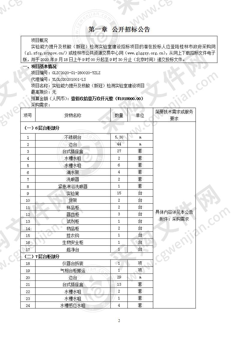 实验能力提升及核酸（新冠）检测实验室建设项目