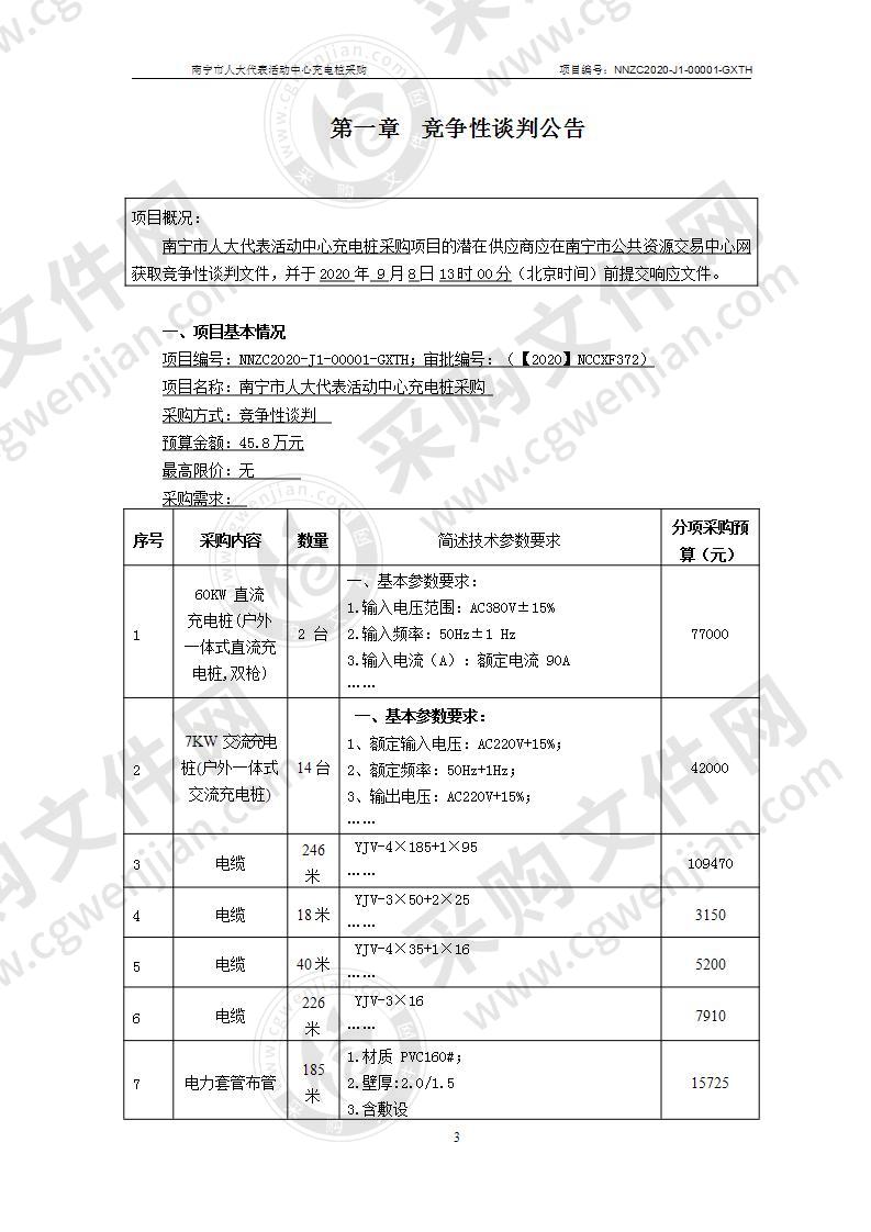 南宁市人大代表活动中心充电桩采购