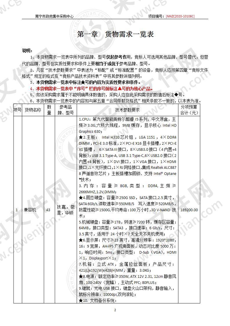 南宁广播电视台办公设备及家具采购