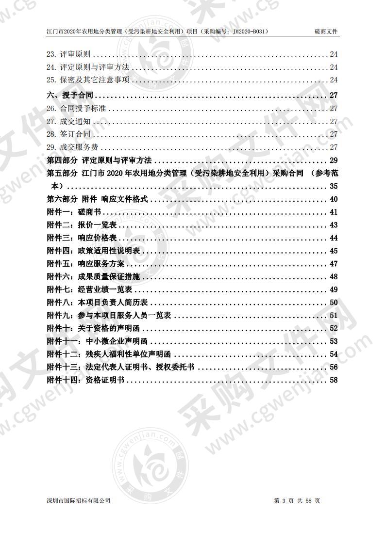 江门市2020年农用地分类管理（受污染耕地安全利用）项目