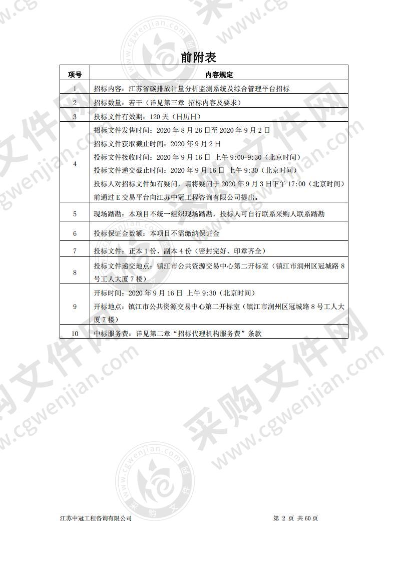 江苏省碳排放计量分析监测系统及综合管理平台