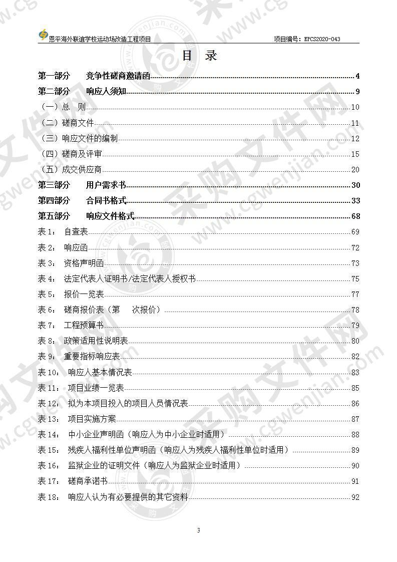 恩平海外联谊学校运动场改造工程项目