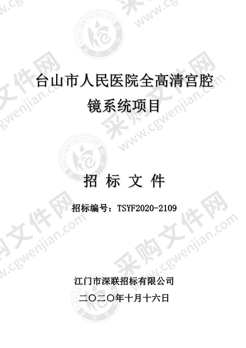 台山市人民医院全高清宫腔镜系统项目