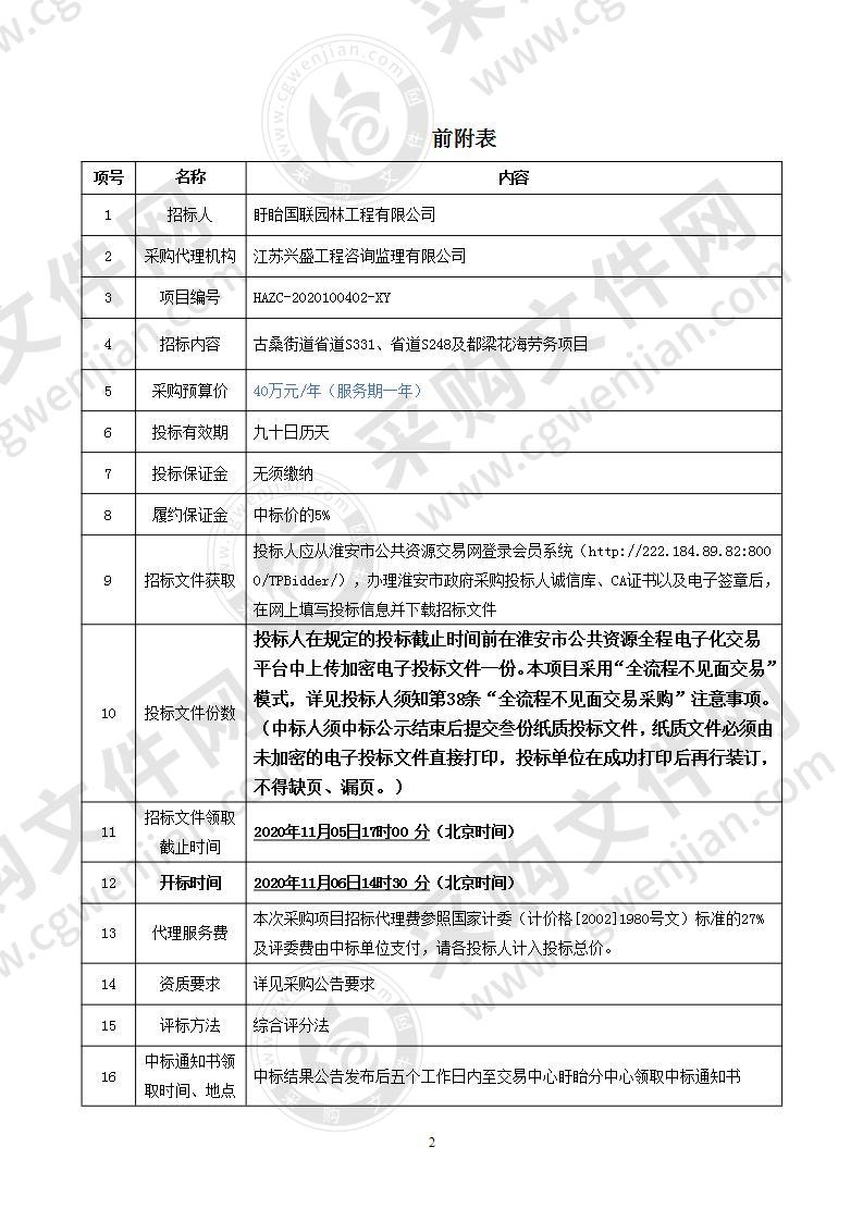 古桑街道省道S331、省道S248及都梁花海劳务项目