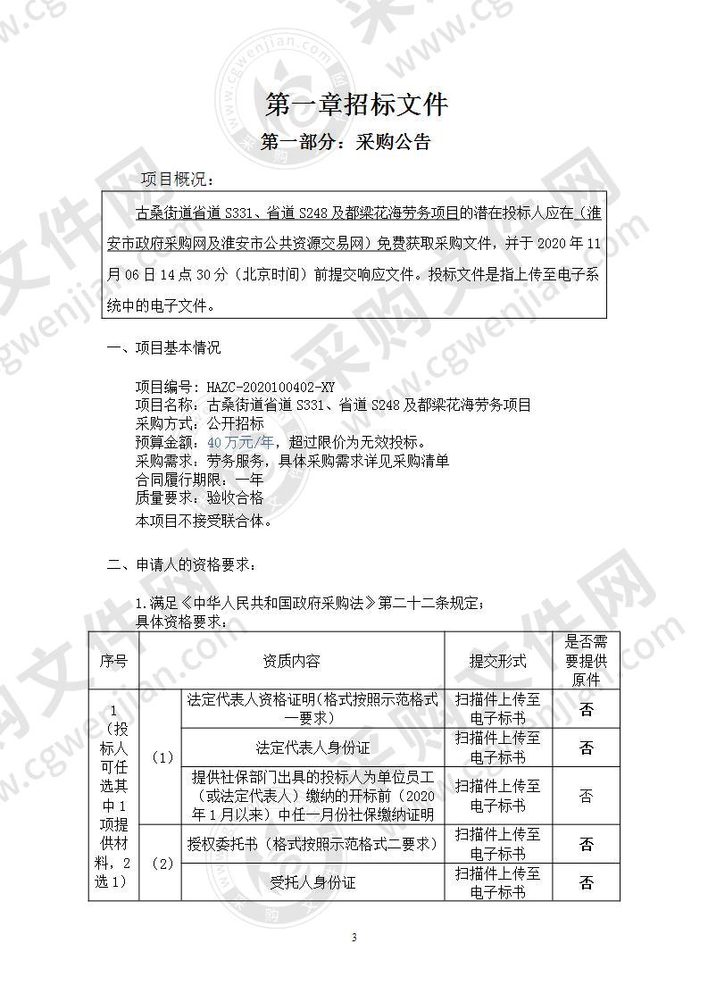 古桑街道省道S331、省道S248及都梁花海劳务项目