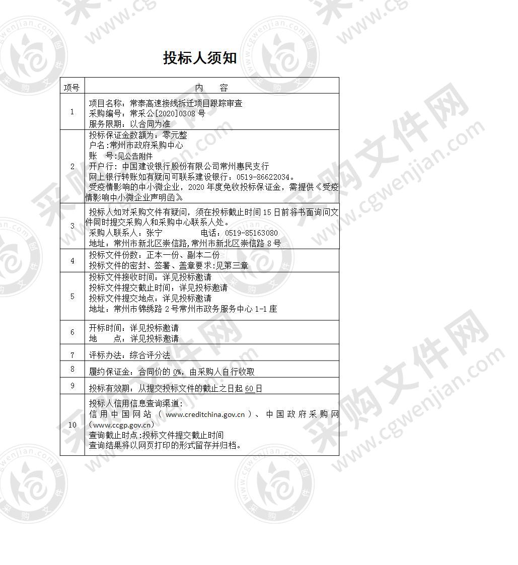 常泰高速接线拆迁项目跟踪审查