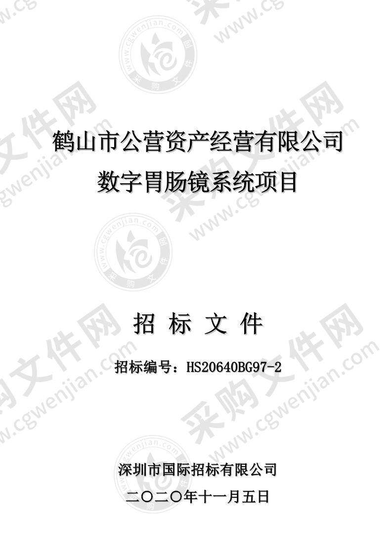 鹤山市公营资产经营有限公司数字胃肠镜系统项目