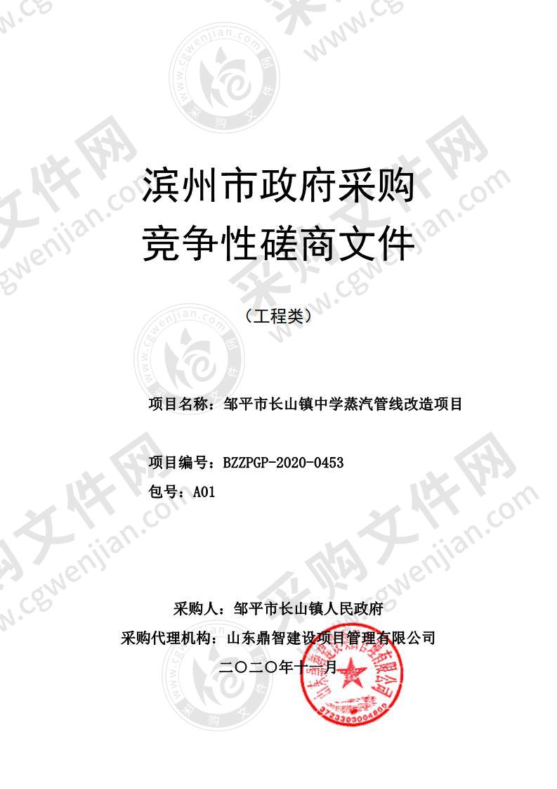 邹平市长山镇中学蒸汽管线改造项目（A01包）