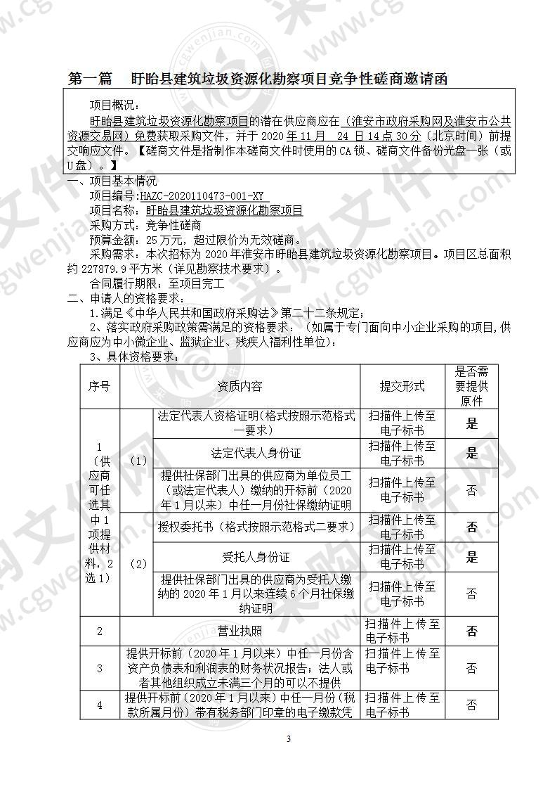 盱眙县建筑垃圾资源化勘察项目