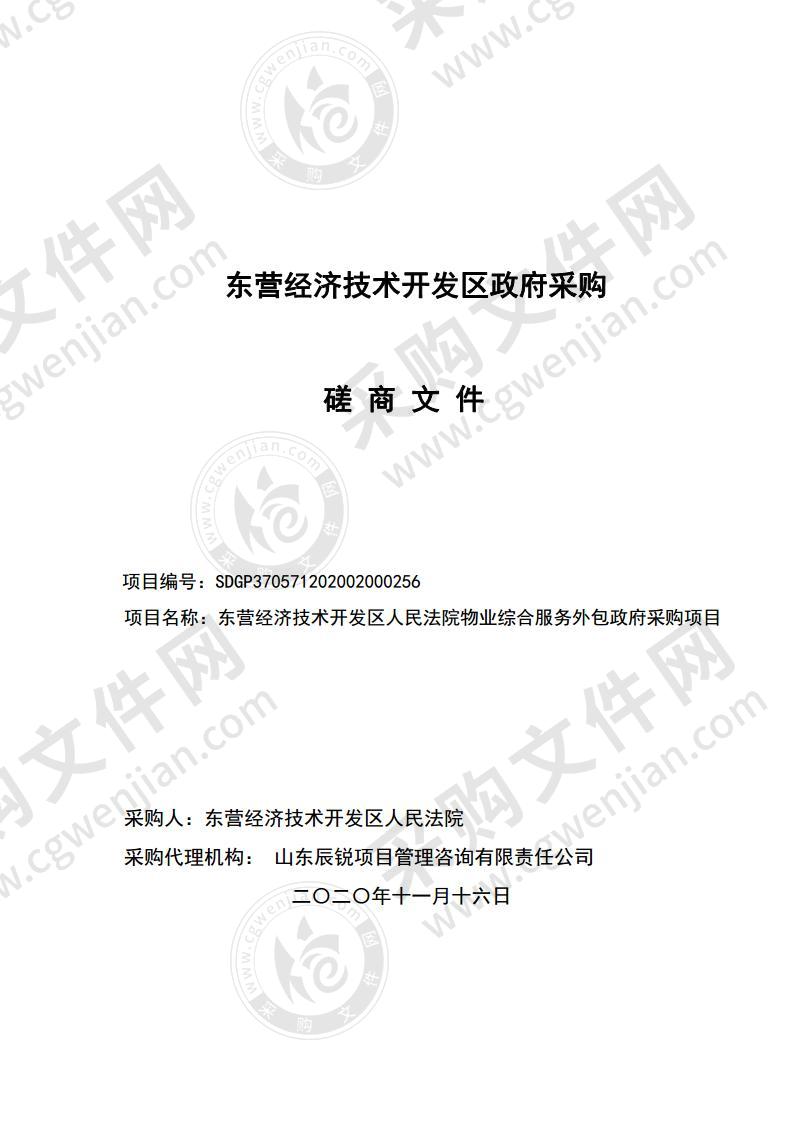 东营经济技术开发区人民法院物业综合服务外包政府采购项目