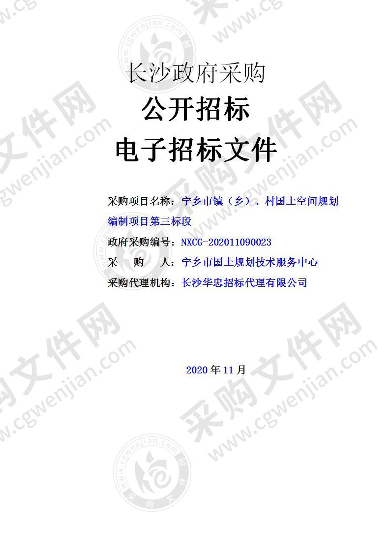 宁乡市镇（乡）、村国土空间规划编制项目（第三标段）