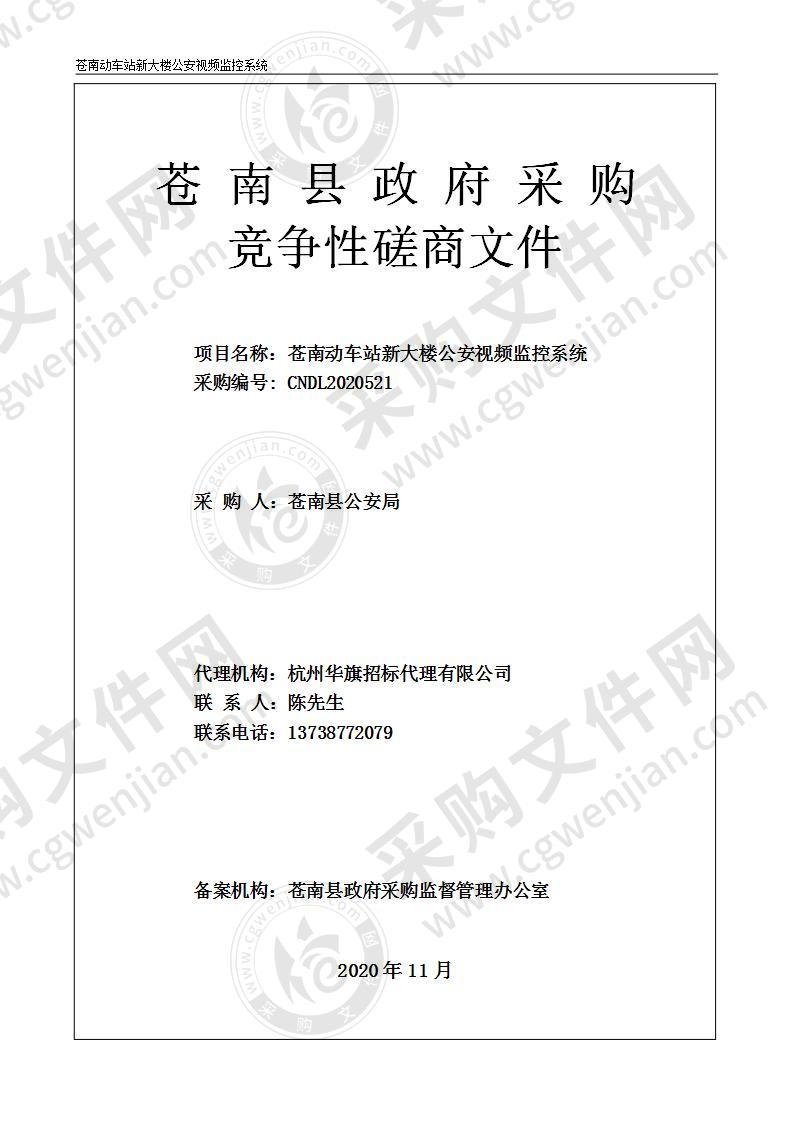 苍南动车站新大楼公安视频监控系统