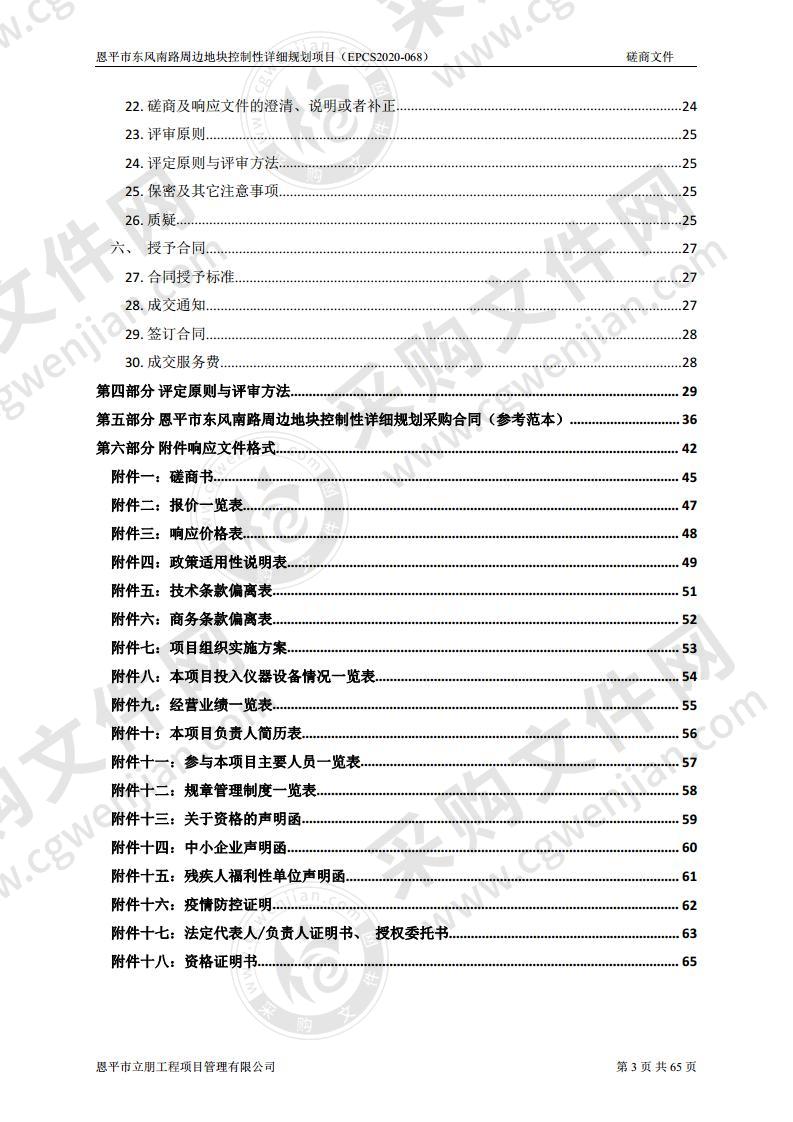 恩平市东风南路周边地块控制性详细规划项目