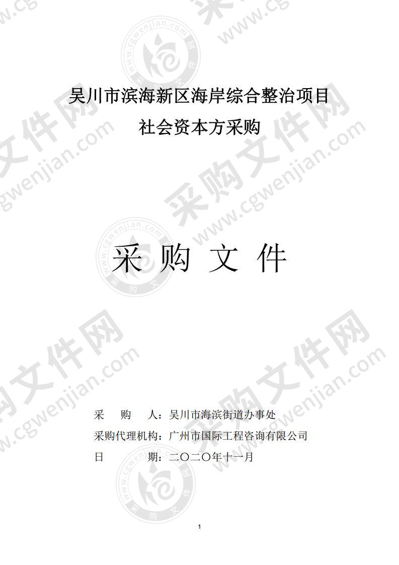 吴川市滨海新区海岸综合整治项目社会资本方采购项目