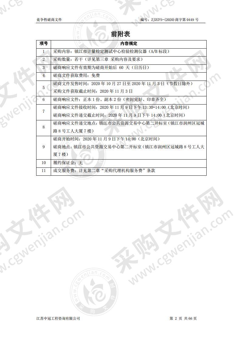 镇江市计量检定测试中心检验检测仪器采购（B标段）