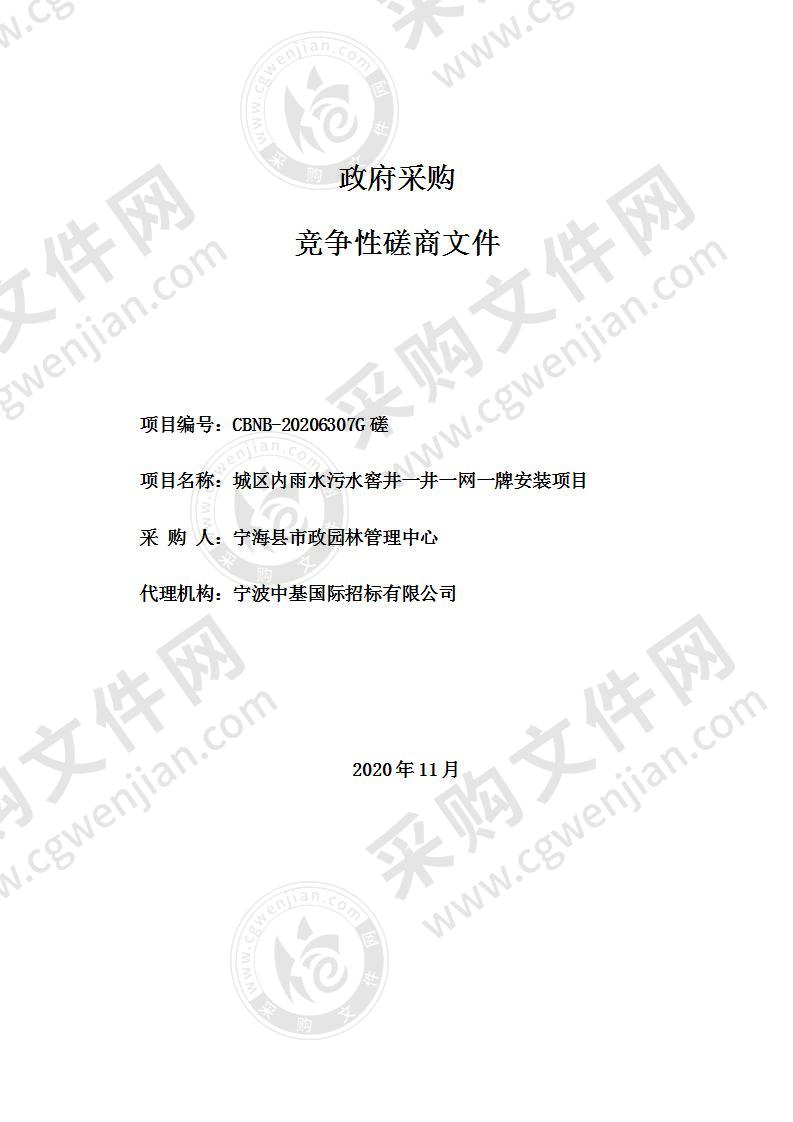 城区内雨水污水窖井一井一网一牌安装项目