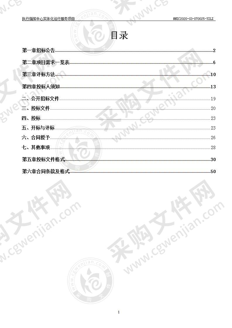 执行指挥中心实体化运行服务项目