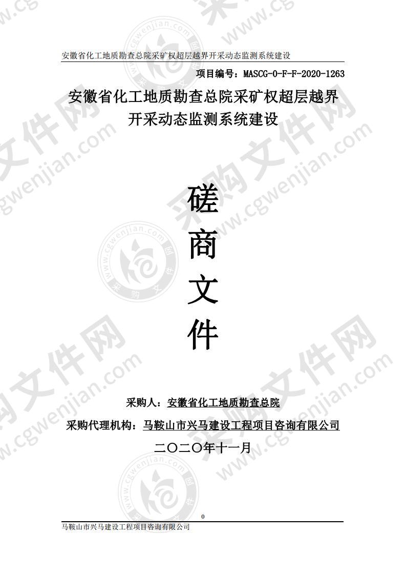 安徽省化工地质勘查总院采矿权超层越界开采动态监测系统建设