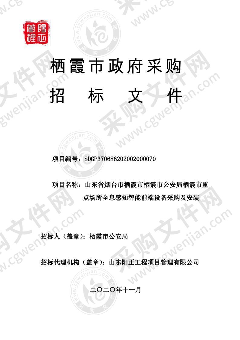 山东省烟台市栖霞市栖霞市公安局栖霞市重点场所全息感知智能前端设备采购及安装