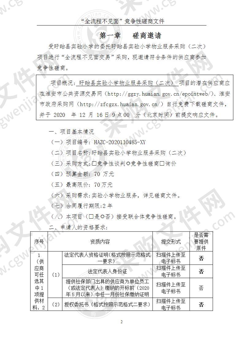 盱眙县实验小学物业服务