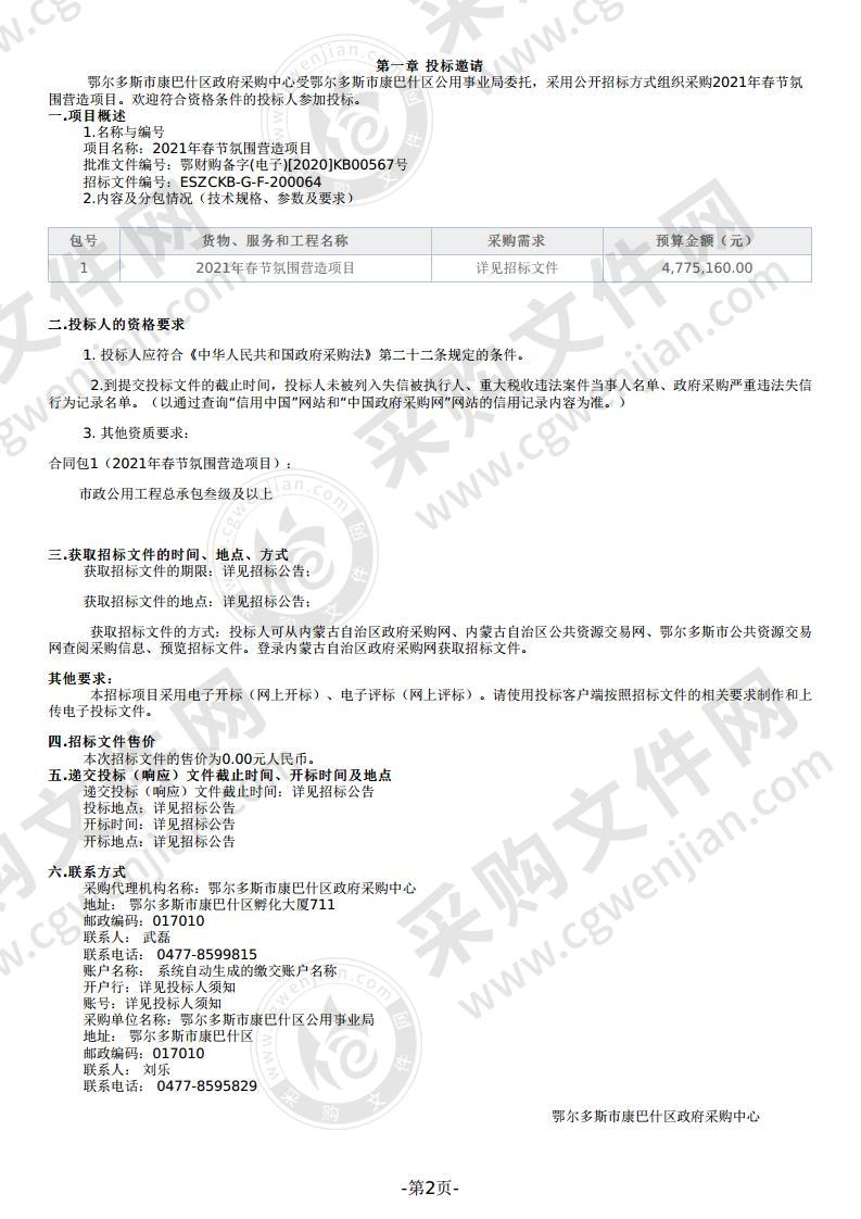 2021年春节氛围营造项目