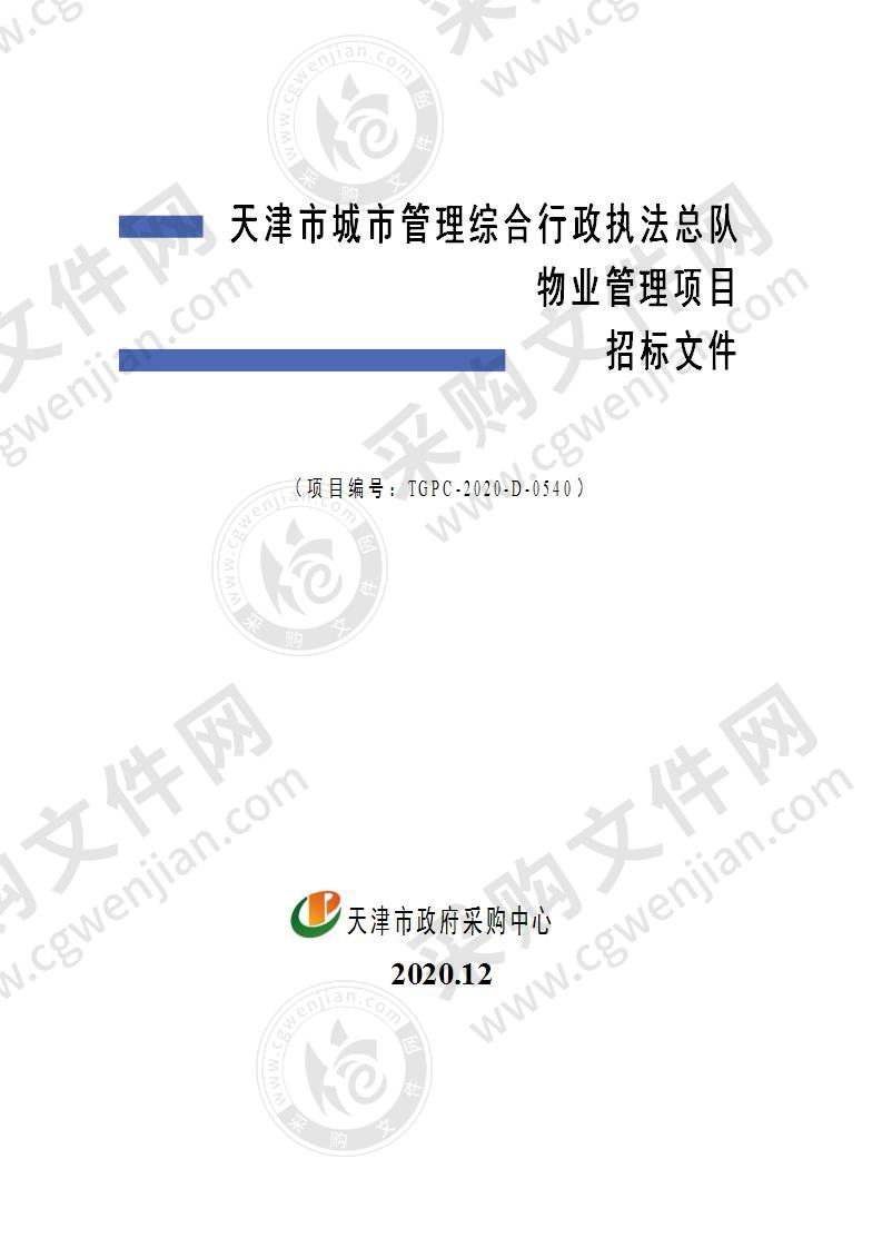 天津市城市管理综合行政执法总队物业管理项目