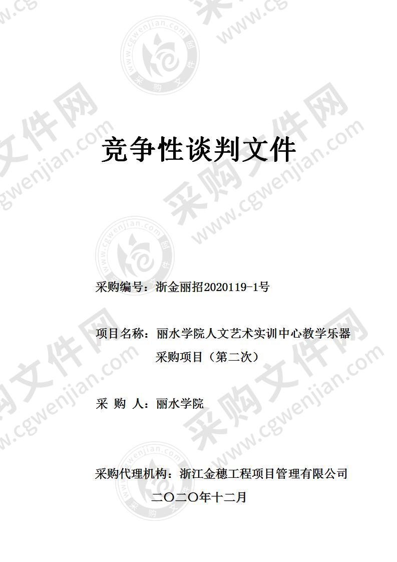 丽水学院人文艺术实训中心教学乐器采购项目